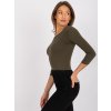 Dámska blúzka na bežný deň khaki RV-BZ-4690.37