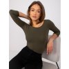 Dámska blúzka na bežný deň khaki RV-BZ-4690.37