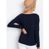Dámska blúzka s dlhým rukávom granatovo-modrá RV-BZ-5122.13P