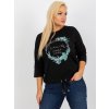Dámska blúzka plus size čierna RV-BZ-8458.01P (Farba Tmavá-khaki, Veľkosť ONE SIZE)