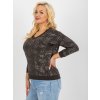 Dámska blúzka plus size tmavá-khaki RV-BZ-8514.04P