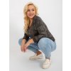 Dámska blúzka plus size tmavá-khaki RV-BZ-8514.04P