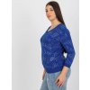 Dámska blúzka plus size tmavo-modrá RV-BZ-8514.04P