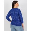 Dámska blúzka plus size tmavo-modrá RV-BZ-8514.04P
