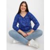 Dámska blúzka plus size tmavo-modrá RV-BZ-8514.04P