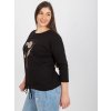 Dámska blúzka plus size čierna RV-BZ-8522.77P