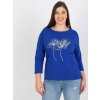 Dámska blúzka plus size tmavo-modrá RV-BZ-8554.01P