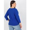 Dámska blúzka plus size tmavo-modrá RV-BZ-8554.01P