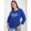 Dámska blúzka plus size tmavo-modrá RV-BZ-8554.01P