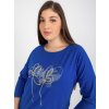 Dámska blúzka plus size tmavo-modrá RV-BZ-8554.01P