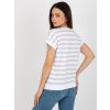 Dámska blúzka na bežný deň bielo-béžová RV-BZ-8619.94