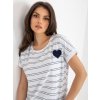 Dámska blúzka na bežný deň bielo-modrá RV-BZ-8619.94