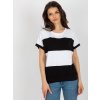 Dámska blúzka na bežný deň bielo-čierna RV-BZ-8640.36X