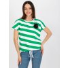 Dámska blúzka na bežný deň bielo-zelená RV-BZ-8741.93
