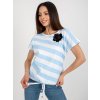 Dámska blúzka na bežný deň svetlo-modrá RV-BZ-8741.93