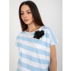 Dámska blúzka na bežný deň svetlo-modrá RV-BZ-8741.93