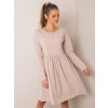 Dámske béžove šaty basic kód produktu RV-SK-5889.41P