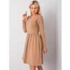 Dámske hnede camel šaty basic kód produktu RV-SK-5889.41P