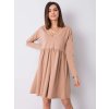 Dámske hnede camel šaty na bežný deň kód produktu RV-SK-6008.19X