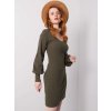 Dámske khaki šaty vypasované kód produktu RV-SK-6269.44P