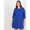 Dámske kobaltovo-modre šaty plus size kód produktu RV-SK-6274.36P