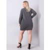 Dámske tmavo-sive šaty plus size kód produktu RV-SK-6296.99