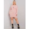 Dámske svetlo-ružove šaty plus size kód produktu RV-SK-7178.44