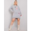Dámske sive šaty plus size kód produktu RV-SK-7178.44