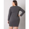 Dámske tmavo-sive šaty plus size kód produktu RV-SK-7241.43