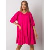 Dámske fuksiovo-ružove šaty basic kód produktu RV-SK-7248.09P