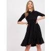 Dámske čierne šaty s volánom kód produktu RV-SK-7554.74P