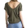 Khaki dámske tričko RV-TS-4662.28P
