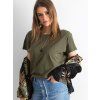 Khaki dámske tričko RV-TS-4662.28P