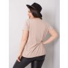 Dámske plus size farba béžová kód RV-TS-6320.85P