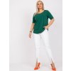 Dámske plus size farba tmavo-zelená kód RV-TS-6330.92P