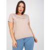 Dámske plus size farba béžová kód RV-TS-7775.66P