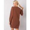 Dámske svetlo-hnede šaty basic kód produktu RV-TU-5184.93P