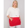Dámske bielo-červene šaty - tunika pre plnoštíhle moletky kód produktu RV-TU-6851.28