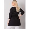 Dámske čierne šaty - tunika pre plnoštíhle moletky kód produktu RV-TU-7033.84P