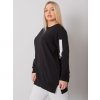 Dámske čierne šaty - tunika pre plnoštíhle moletky kód produktu RV-TU-7158.76P