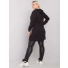 Dámske čierne šaty - tunika pre plnoštíhle moletky kód produktu RV-TU-7221.80P