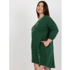 Dámske tmavo-zelene šaty - tunika plus size kód produktu RV-TU-7505.15