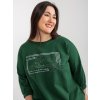 Dámske tmavo-zelene šaty - tunika plus size kód produktu RV-TU-7505.15