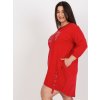 Dámske červene šaty - tunika plus size kód produktu RV-TU-7505.15