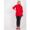 Dámske červene šaty - tunika pre plnoštíhle moletky kód produktu RV-TU-7506.56