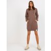 Dámske hnede šaty - tunika športove kód produktu RV-TU-8356.90