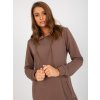 Dámske hnede šaty - tunika športove kód produktu RV-TU-8356.90