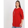 Dámske červene šaty - tunika plus size kód produktu RV-TU-8534.63P