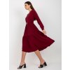 Dámske bordove šaty s volánom kód produktu TW-SK-BI-2021706.93P
