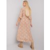 Dámske béžove šaty s podtlačeným vzorom kód produktu TW-SK-BI-24502-3.46P